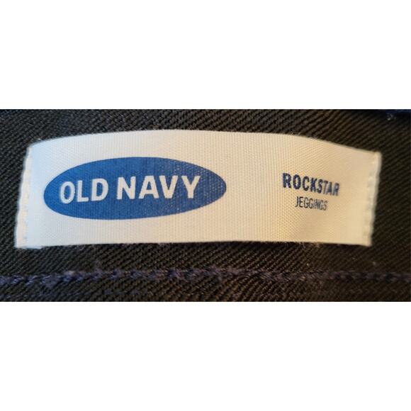 Old Navy Women Size 2 Rockstar Jegging Pull On Jeans Distressed Ripped - Picture 7 of 11